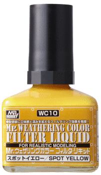 Mr WEATHERING COLOR FILTER LIQUID SPOT YELLOW