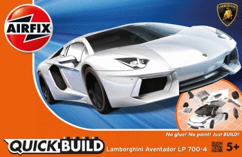 QUICK BUILD Lamborghini Aventador White Model Car