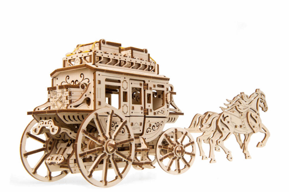 Stage Coach mechanical model kit from Ugears