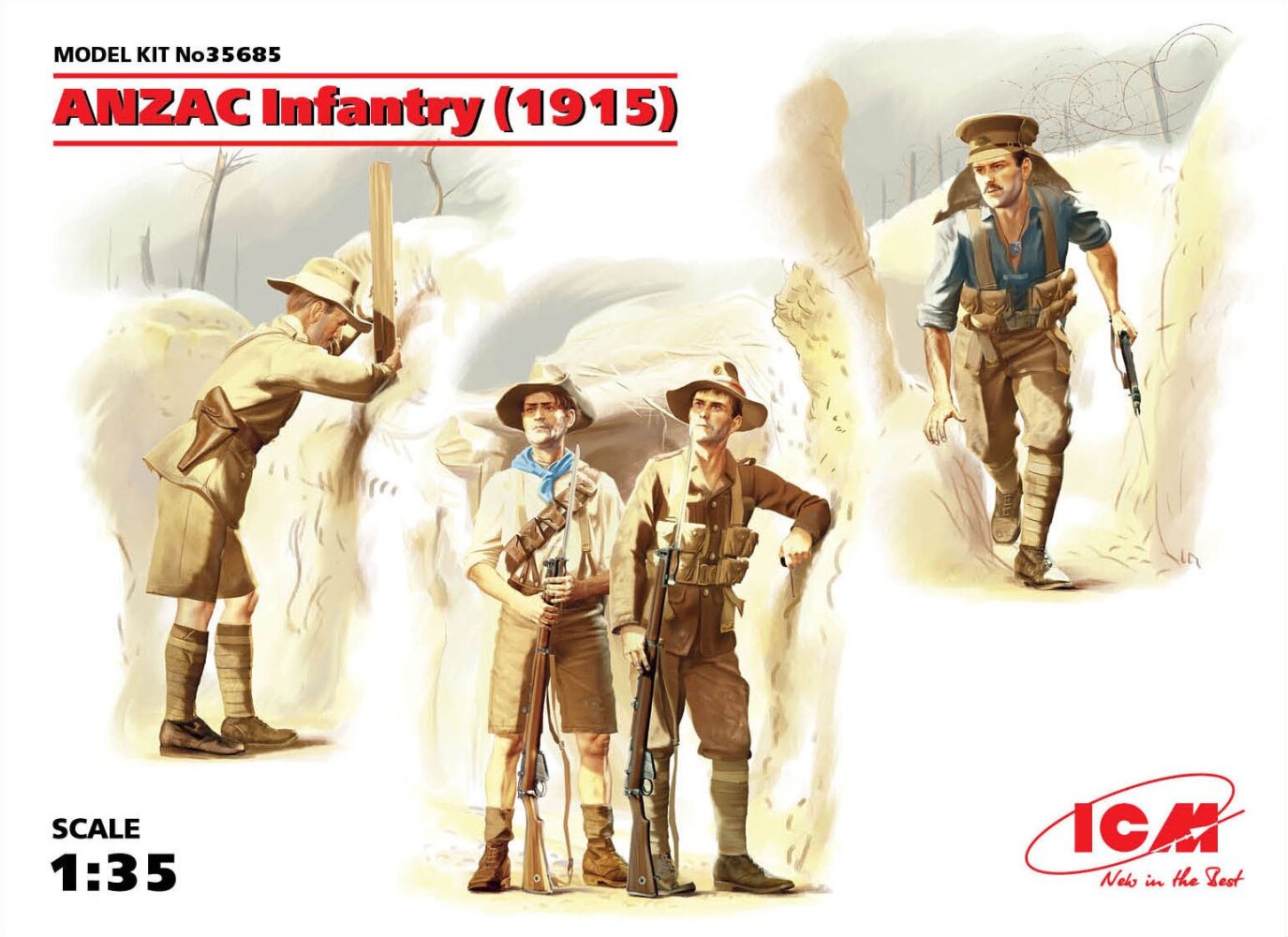 WWI ANZAC Infantry (1915) (4 figures)