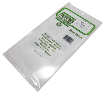9006 12" x 6" Clear sheets 0.010" (0.25MM) thickness 2 per pack