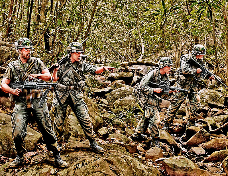 Vietnam War Jungle Patrol 