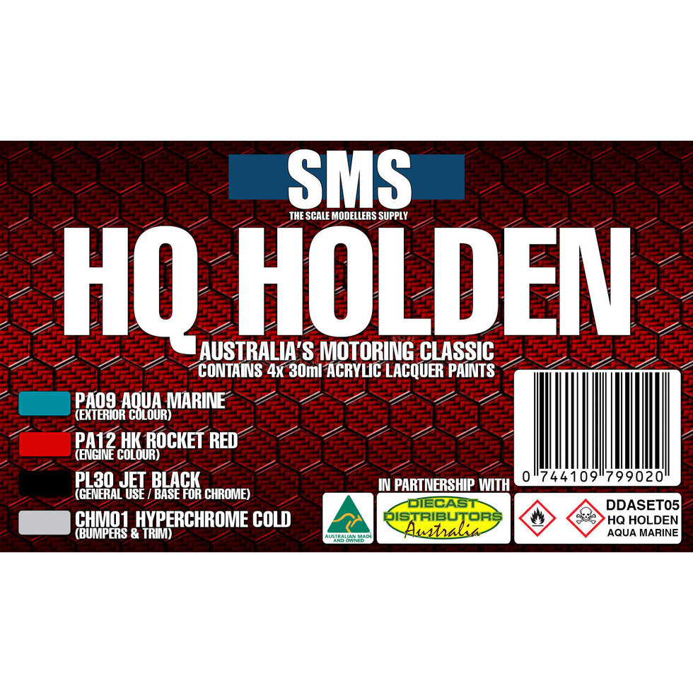 HQ Holden Colour Set #5 Aqua Marine