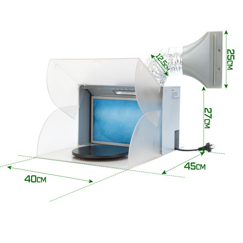 SPRAY BOOTH With LED LIGHT & DUAL FANS
