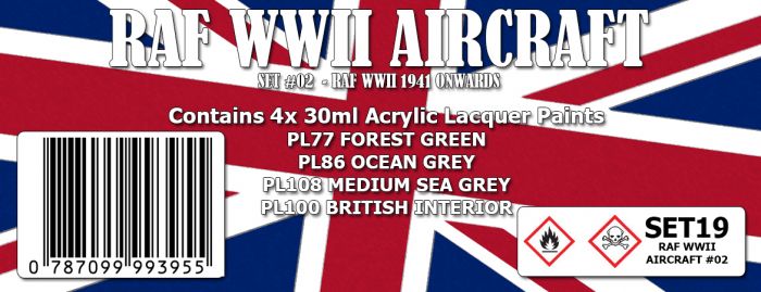 RAF WWII 1941 ONWARDS Colour Set 
