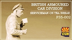 WWI British Armoured Car Division Serviceman on Tea Break