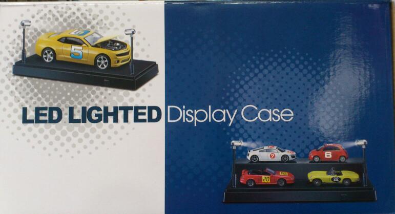 LED Display Case With Silver Base