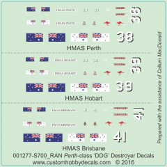 RAN DDG HMAS Perth Hobart & Brisbane