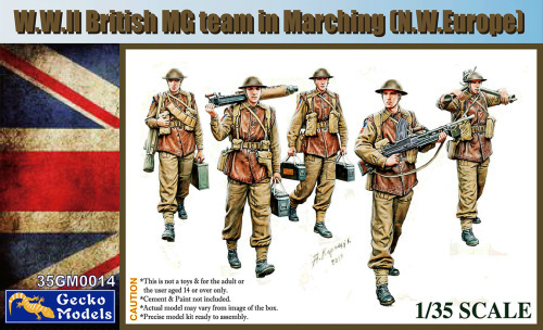WWII British MG Team Marching