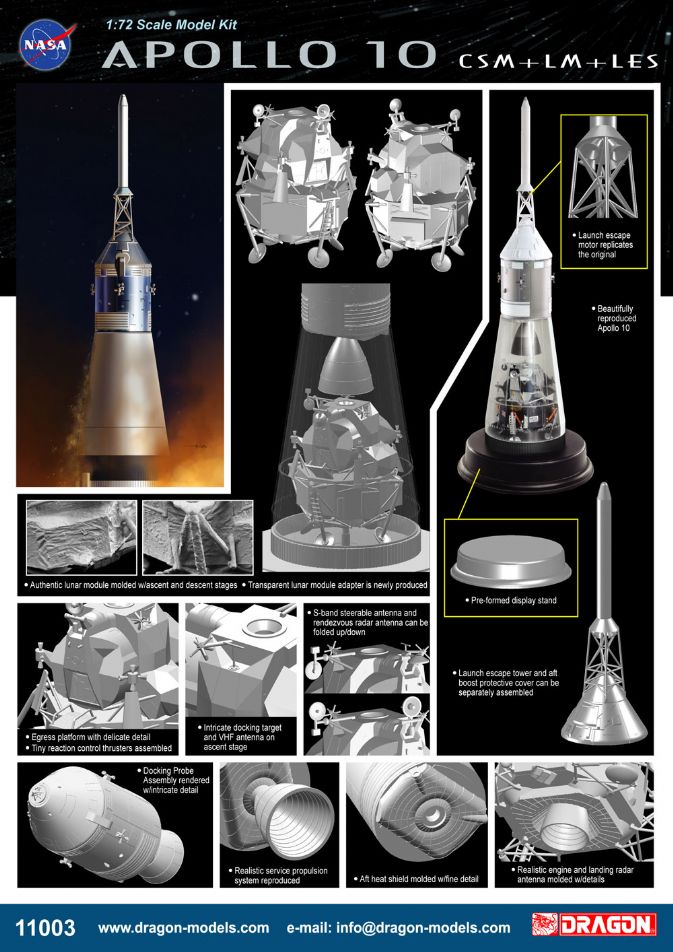 Apollo 10 CSM + LM + LES