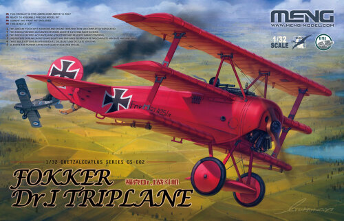 Fokker DR 1 With Red Baron Bust 