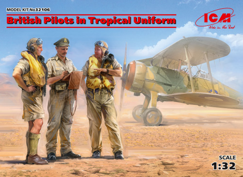 British Pilots in Tropical Uniform (1939-1943) (3 figures)