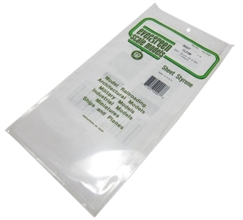 9007 12" x 6" Clear sheets .015" thickness 2 per pack