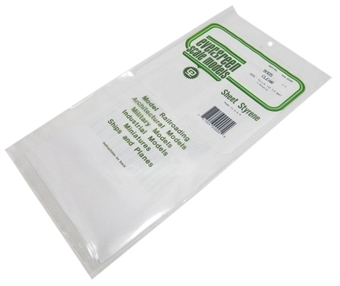 9005 12" x 6" Clear sheets .005" (0.13mm) thickness 3 per pack