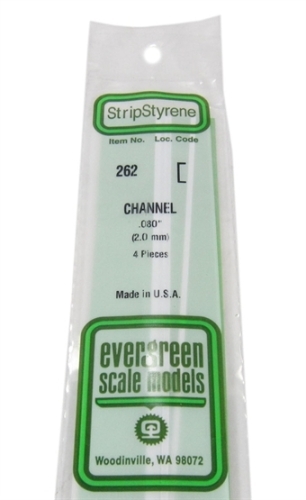 262 0.08" Channel section 4 per pack.
