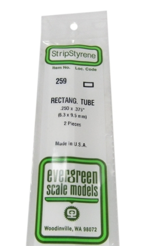 259 .250 X .375" Rectangular tube 2 per pack