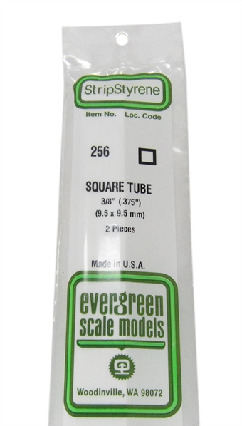 256 3/8" Square tube 2 per pack