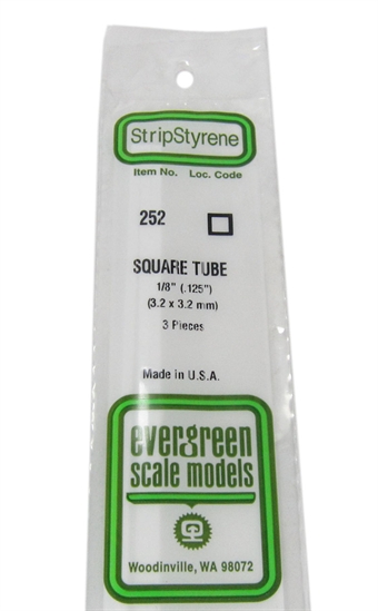252 1/8" Square tube 3 per pack