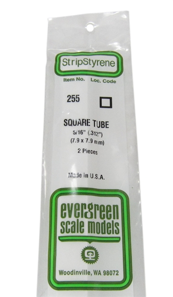 255 5/16" Square tube 3 per pack.