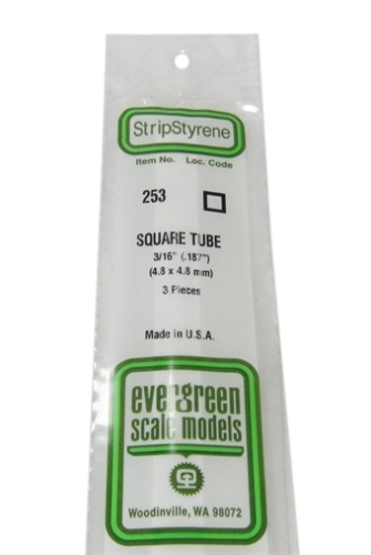 253 3/16" Square tube 3 per pack