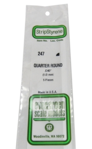 247 0.04" Quarter round section 5 per pack