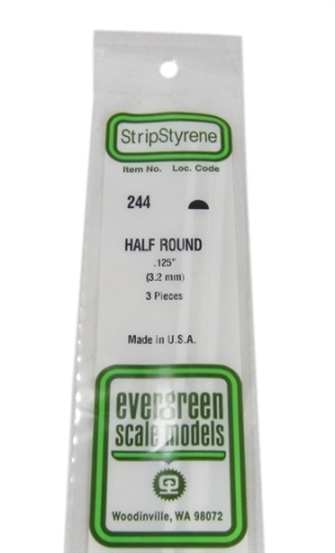 244 0.125" Half round section 3 per pack