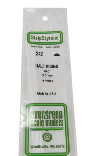 242 0.08" Half round section 4 per pack
