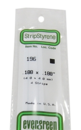 196 0.188 x 0.188 square section 4 per pack