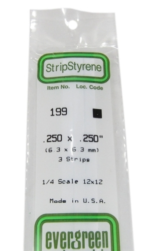 199 0.250 x 0.250 square section 3 per pack