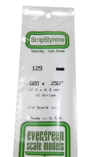 129 0.020 x 0.250 rectangular section 10 per pack