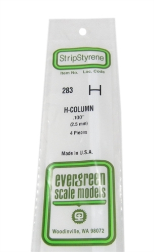 283 0.10" H beam section 4 per pack.