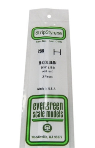 286 3/16188" H beam section 2 per pack.