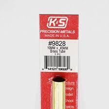 Round Brass Tube, 10mm O.D. X .45mm Wall Thickness X 300mm Long, 1 Piece per Pack