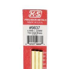  Round Brass Tube 4.5mmx300mm, pack of 3