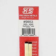 BRASS SQUARE TUBE 5X300MM 2PCS