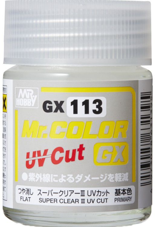 Mr. COLOR GX SUPER CLEARⅢ UV CUT FLAT 