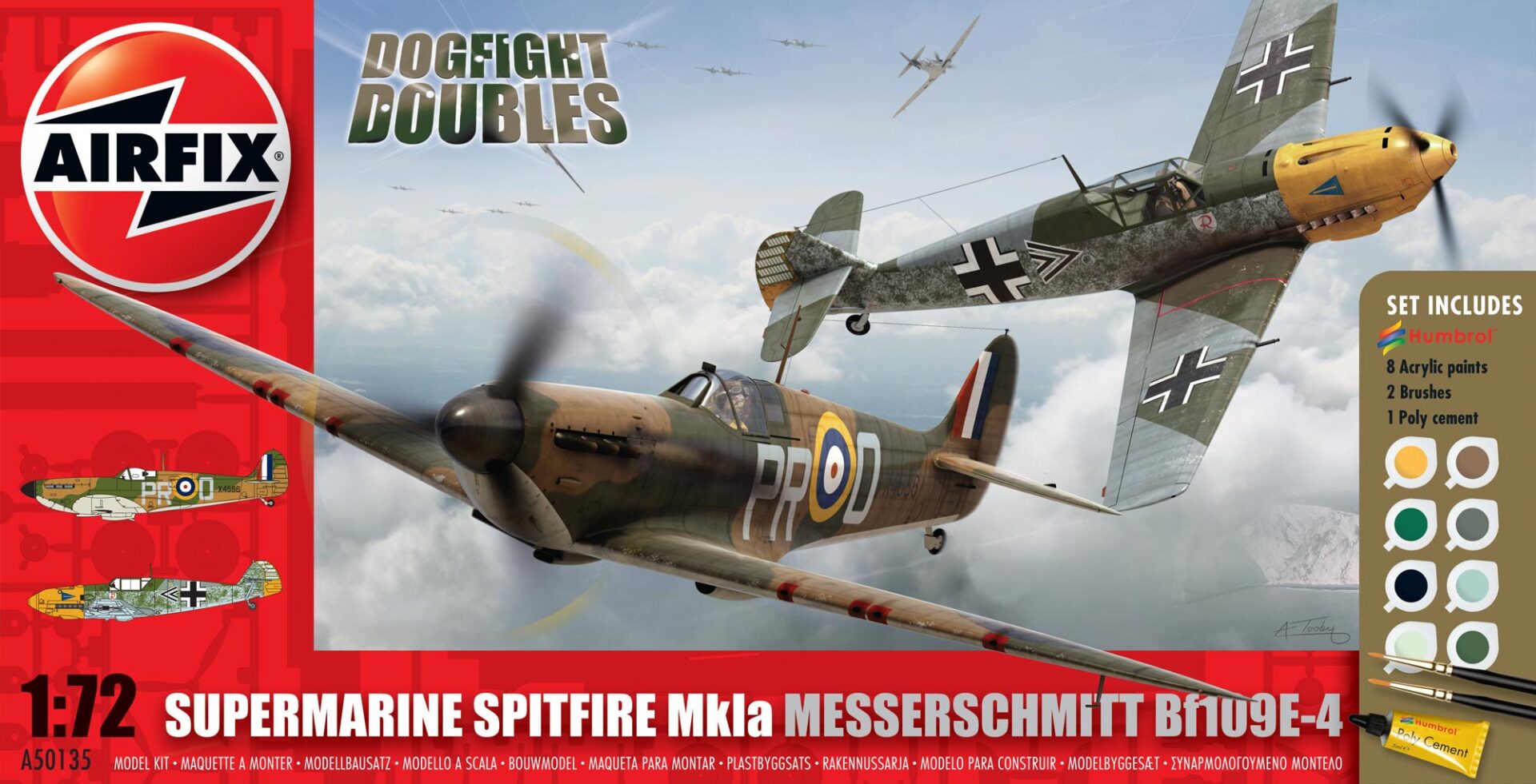 Spitfire Mk.1a & Messerschmitt BF109E-4 Dogfight Double