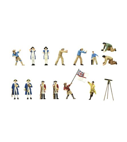 Metal Figurines with Accessories for HMS Endeavour