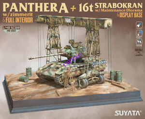 Panther A + 16T Strabokran w/ Maintenance Diorama & Display Base