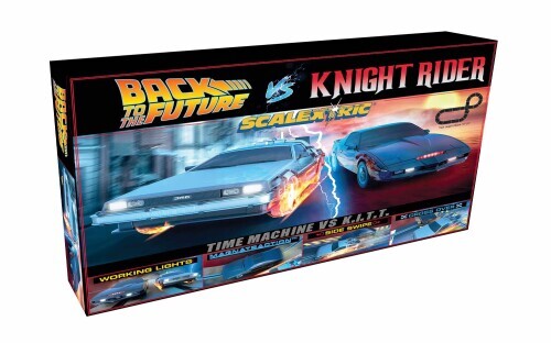 Scalextric 1980s TV Back to the Future vs Knight Rider Race 