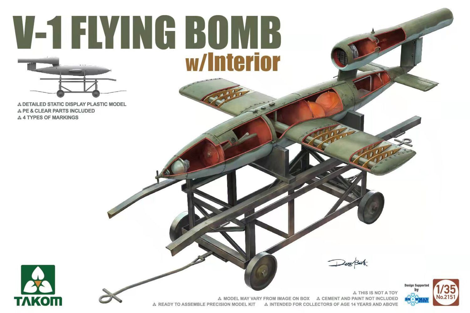 V1 Flying Bomb with Interior