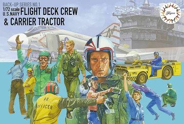 Flight deck crews & MD-3 tractor (USN)
