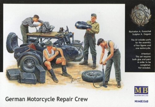 German Motorcycle Repair Crew