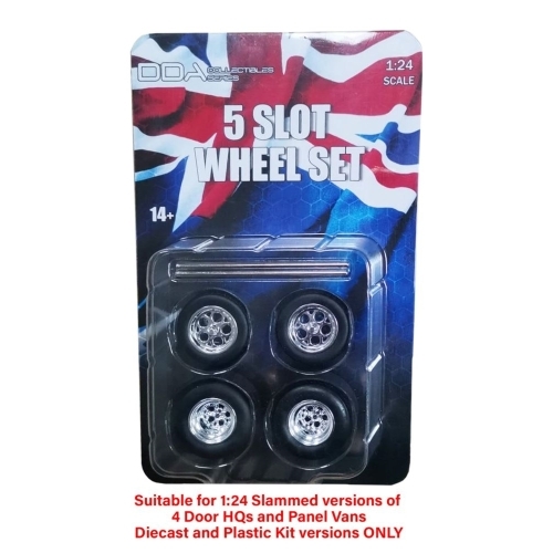 10 Slot Chrome Wheels w/Tyres & Axles