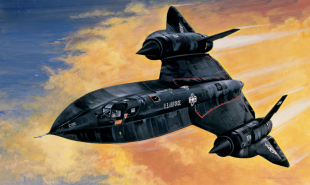 SR-71 Blackbird Model with Drone