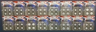 Racing 5 Slot Wheels w/Tyres & Axles