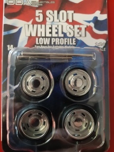 5 Slot Low Profile Wheels w/Tyres & Axles