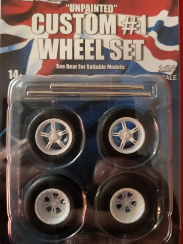 Custom 1 Unpainted Wheels w/Tyres & Axles