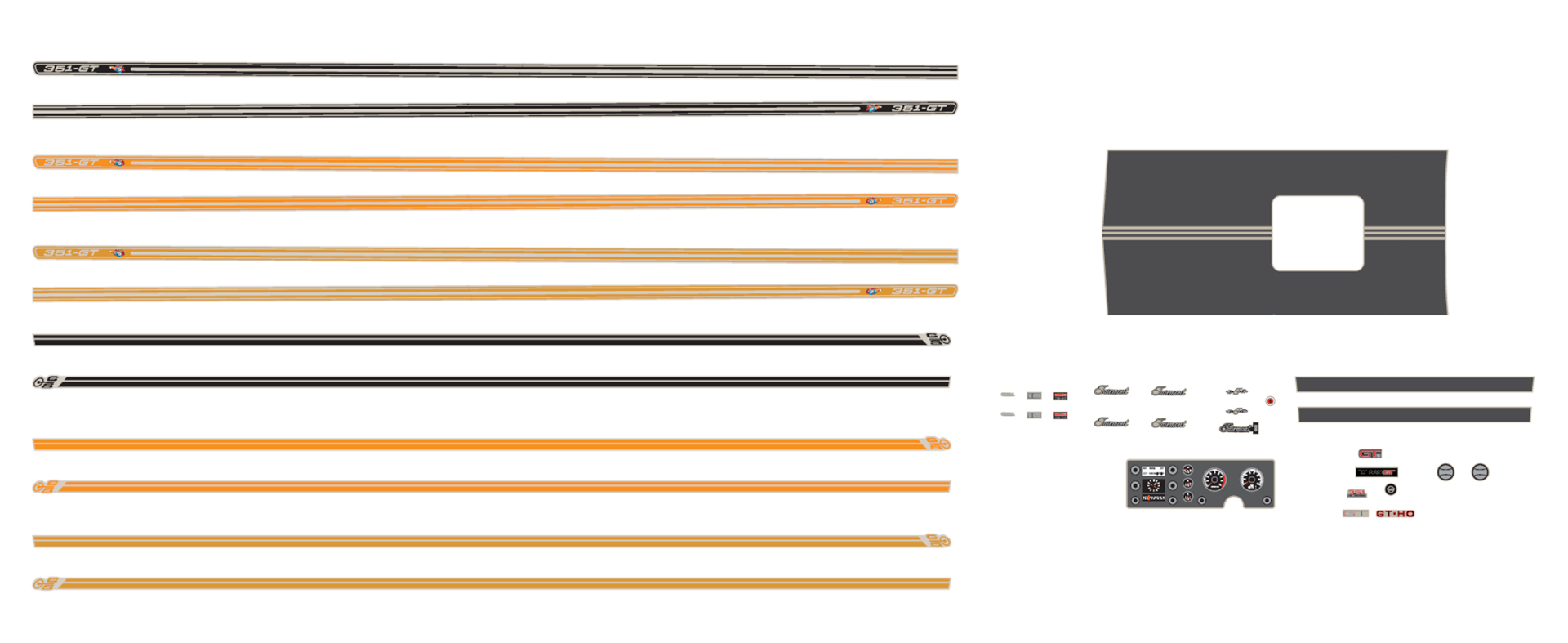 Ford XY GT & GS Decal Kit Accessory