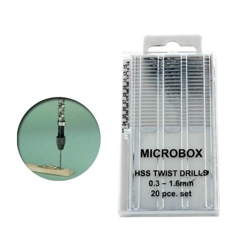 Microbox drill set (20) 0.3-1.6mm